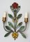 Hollywood Regency Wall Lamp with Iron Flowers by Hans Möller 1