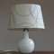 Danish Table Lamp in Opal Glass by Michael Bang for Holmegaard 1