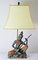 Large Hollywood Regency Table Lamp in Bronze and Copper, Image 1