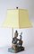 Large Hollywood Regency Table Lamp in Bronze and Copper 2