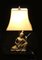 Grande Lampe de Bureau Hollywood Regency en Bronze et Cuivre 8