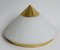 Cone Ceiling Lamp in Gold and White from Limburg 2