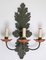 Hollywood Regency Wandlampe mit 3 Flammen 1