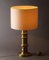 Lámpara de mesa Hollywood Regency vintage de latón, años 70, Imagen 7