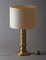 Lámpara de mesa Hollywood Regency vintage de latón, años 70, Imagen 2