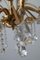 Lampadario floreale in cristallo dorato di Palwa, Immagine 4