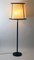 Lámpara de pie vintage de cuero y latón, años 70, Imagen 2