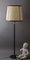 Lámpara de pie vintage de cuero y latón, años 70, Imagen 6