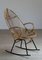 Rocking Chair Egg Mid-Century en Bambou et Tube d'Acier, 1960s 2