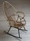 Rocking Chair Egg Mid-Century en Bambou et Tube d'Acier, 1960s 3
