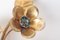 Lámpara de pared Hollywood Regency Flower de cristal de plomo de Kögl, Imagen 3