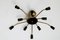 Messing Sputnik Spider Deckenlampe von Stilnovo, 1950er / 60er 1