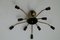Brass Sputnik Spider Ceiling Lamp from Stilnovo, 1950s / 60s 3