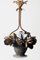 Lámpara de araña estilo francés con cesta de flores de latón, Imagen 1