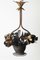 Lámpara de araña estilo francés con cesta de flores de latón, Imagen 2