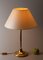 High Table Lamp in Brass & Fabric 6