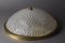 Large Vintage Ice Glass Ceiling Lamp 2