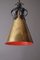 Hollywood Regency Brass Ceiling Lamp, 1950s 2