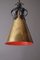 Hollywood Regency Brass Ceiling Lamp, 1950s, Image 2