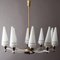 Large Mid-Century Acrylic Glass 10-Light Chandelier in the Style of Stilnovo 3