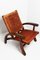 Inca Folding Armchair in Leather & Wood by Angel I. Pazmino 1