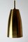 Large Mid-Century Hanging Lamp in Brass, 1950s, Image 6