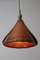 Lámpara colgante brutalista de cobre, años 60, Imagen 7