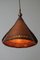 Lámpara colgante brutalista de cobre, años 60, Imagen 6