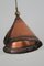 Lámpara colgante brutalista de cobre, años 60, Imagen 1