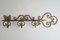 Hollywood Regency Gold Key Coat Rack 5