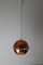Space Age Copper Ball Ceiling Lamp, 1960s 2