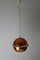 Space Age Copper Ball Ceiling Lamp, 1960s 1