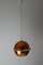 Space Age Copper Ball Ceiling Lamp, 1960s, Image 1