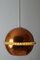 Space Age Copper Ball Ceiling Lamp, 1960s 3