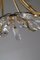 Lámpara de araña Crown bañada en oro, años 80, Imagen 3