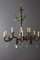 Early 20th Century Candlestick Chandelier in Bronze & Glass, Image 7