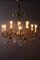 Early 20th Century Candlestick Chandelier in Bronze & Glass, Image 2