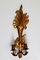 Lámpara de pared Hollywood Regency italiana de madera chapada en oro, Imagen 2