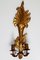 Wall Lamp Hollywood Regency Italian Gold -Plated Wood Baroque Cornucopia 1