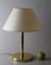 Vintage Table Lamp in Brass & Fabric 1