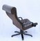 Vintage Brown Leather Swivel Chair, 1970s, Image 6