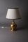 Hollywood Regency Gold Brass Bulb-Shaped Table Lamp, 1960s 3