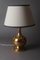 Lámpara de mesa Hollywood Regency de latón dorado, años 60, Imagen 2