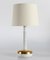 Tall Table Lamp with White & Gilded Glaze from Royal Copenhagen, Denmark, 1970s 1