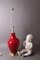 Lampe de Bureau Rouge en Verre Opalin, Italie 4