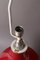 Lámpara de mesa roja de vidrio opalino, Italia, Imagen 7