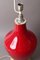 Lampe de Bureau Rouge en Verre Opalin, Italie 10