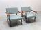 Modernist Model 36 Dla Easy Chairs by Gijn Van der Sluis for Van der Sluis Stalen Meubelen, 1950s, Set of 2 2