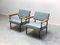 Modernist Model 36 Dla Easy Chairs by Gijn Van der Sluis for Van der Sluis Stalen Meubelen, 1950s, Set of 2 1