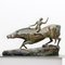 Escultura francesa de yeso de jinete con caballo, Imagen 5
